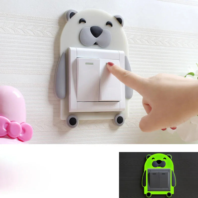 Cute Cartoon 3D Ice Cream Switch Sticker - Luminous Silicone Protective Cover