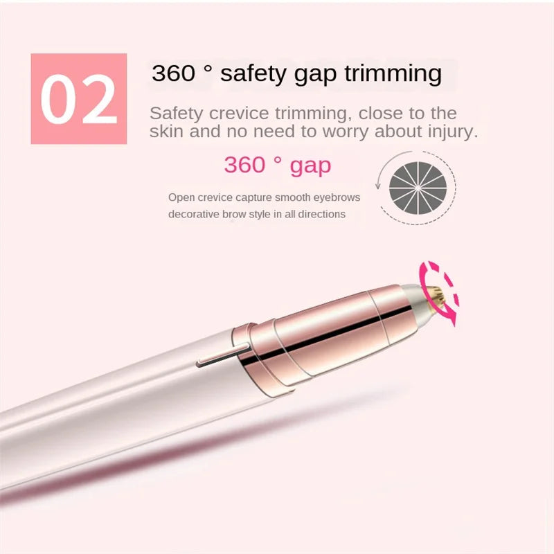 Women Electric Eyebrow Trimmer Security Hair Removal Eye Brow Epilator Mini Shaper Shaver Painless Razor Facial Hair Remover