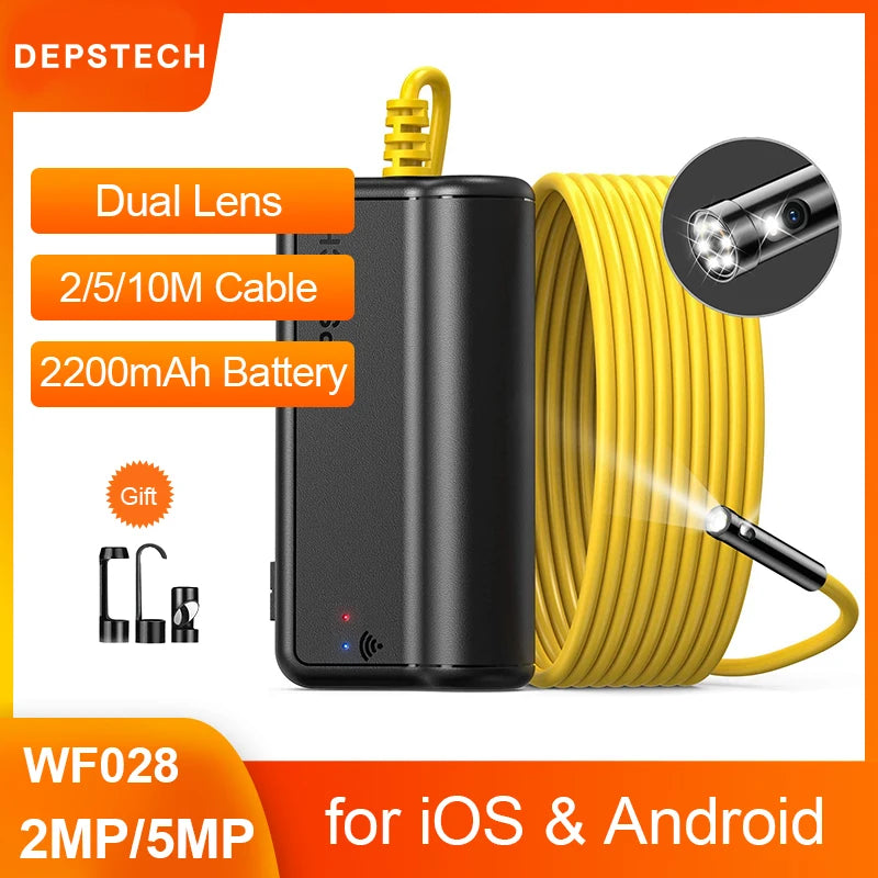 DEPSTECH Dual-Lens Wireless Endoscope Camera