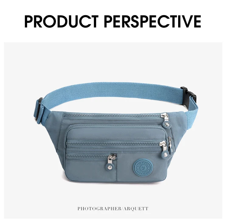 Korean Style Crossbody Nylon Waist Pack