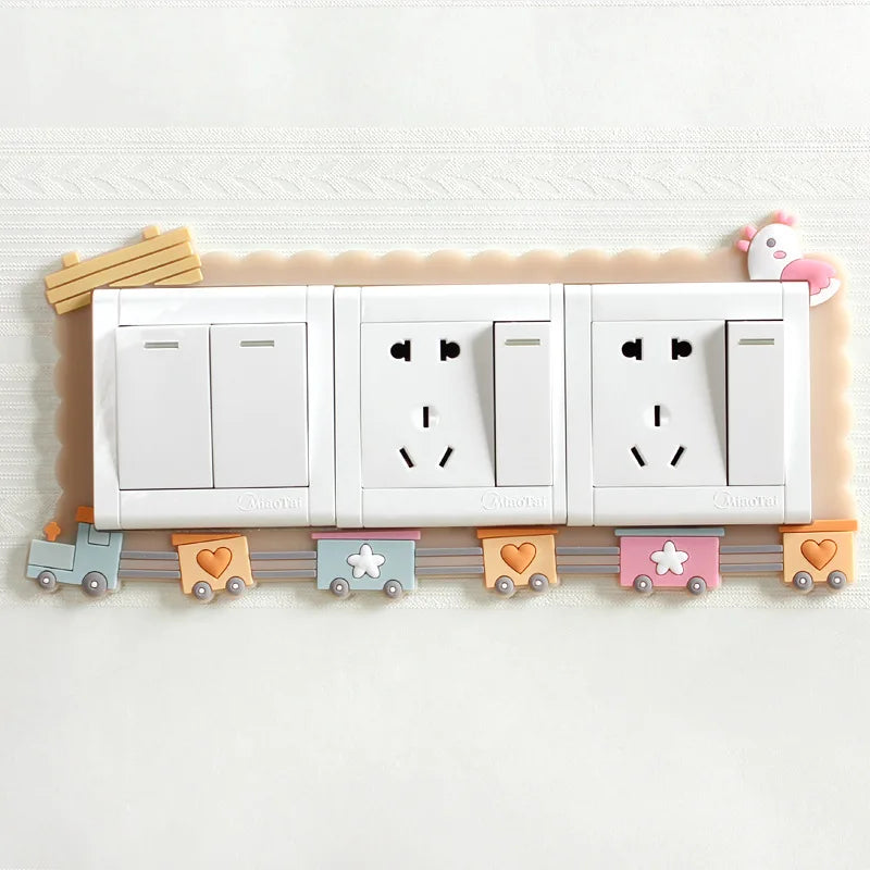 Cute Cartoon 3D Ice Cream Switch Sticker - Luminous Silicone Protective Cover