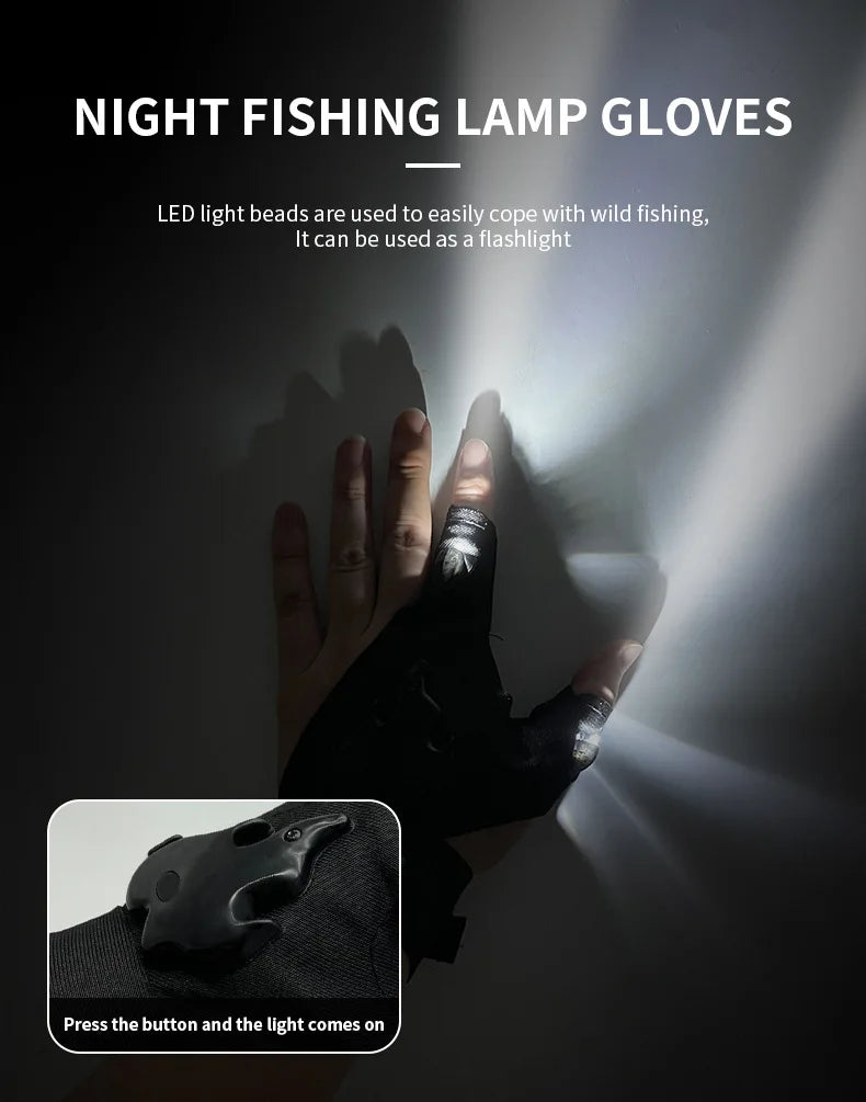 Rechargeable LED Flashlight Gloves