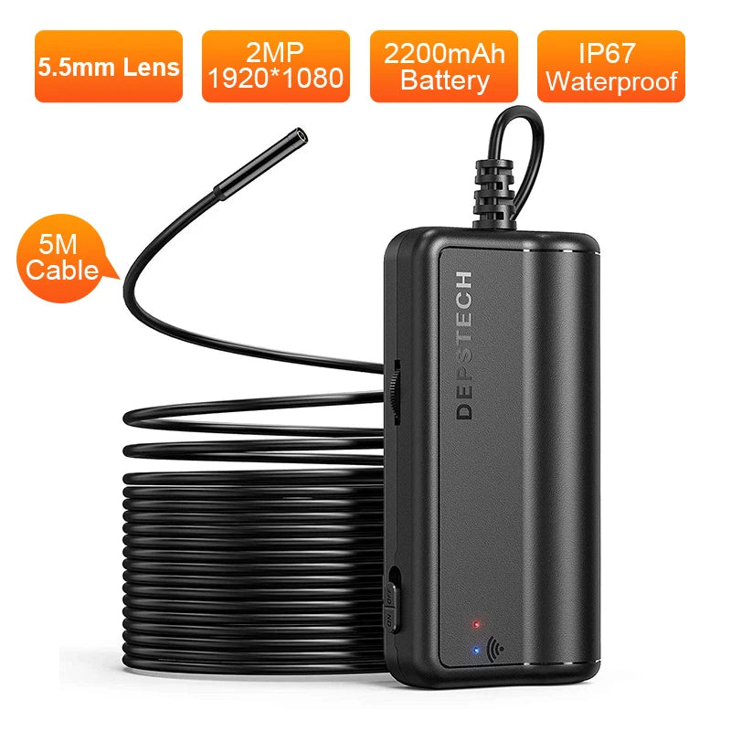 DEPSTECH Dual-Lens Wireless Endoscope Camera