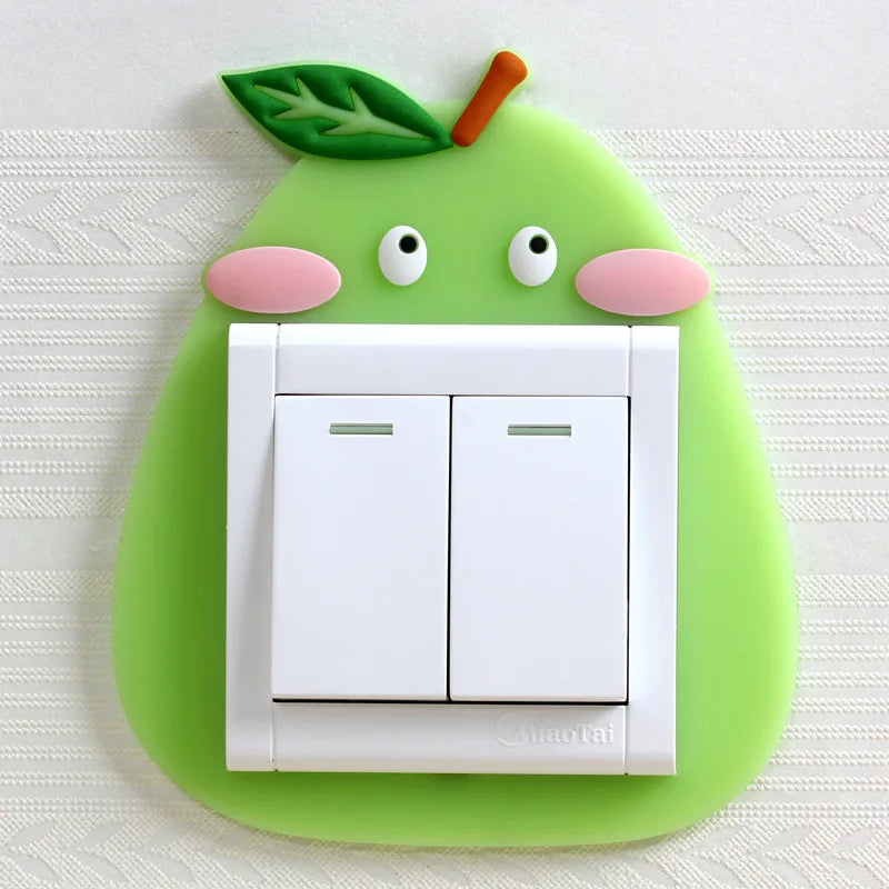 Cute Cartoon 3D Ice Cream Switch Sticker - Luminous Silicone Protective Cover