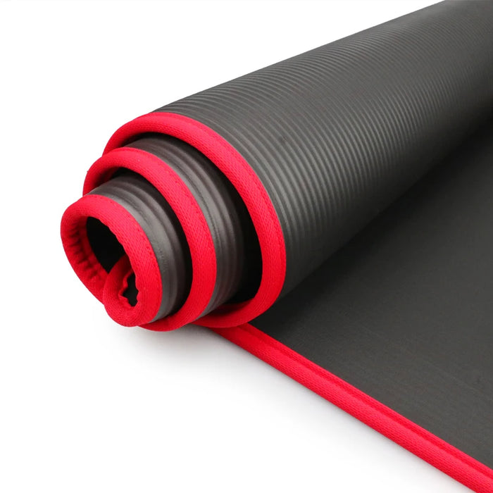 YECOKISO 10MM Extra Thick Non-Slip Yoga Mat – Exercise and Pilates Fitness Mat with Bandage