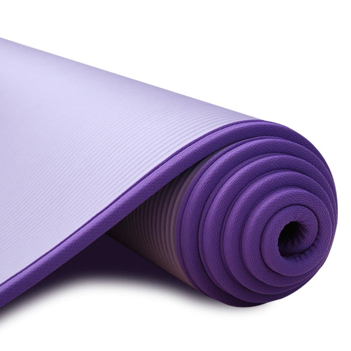 YECOKISO 10MM Extra Thick Non-Slip Yoga Mat – Exercise and Pilates Fitness Mat with Bandage