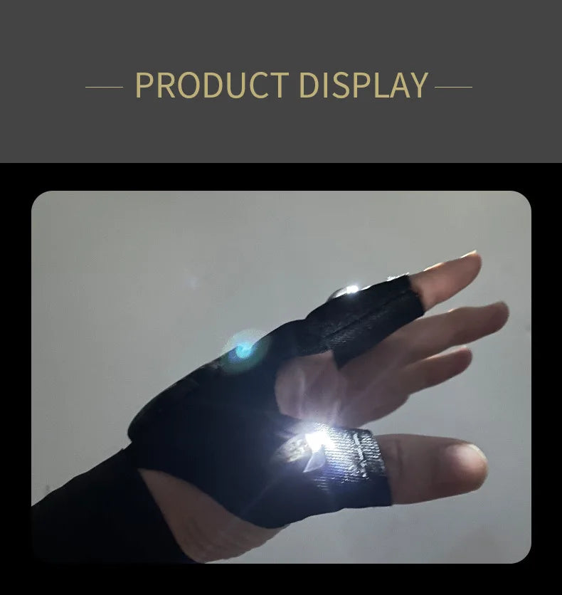 Rechargeable LED Flashlight Gloves