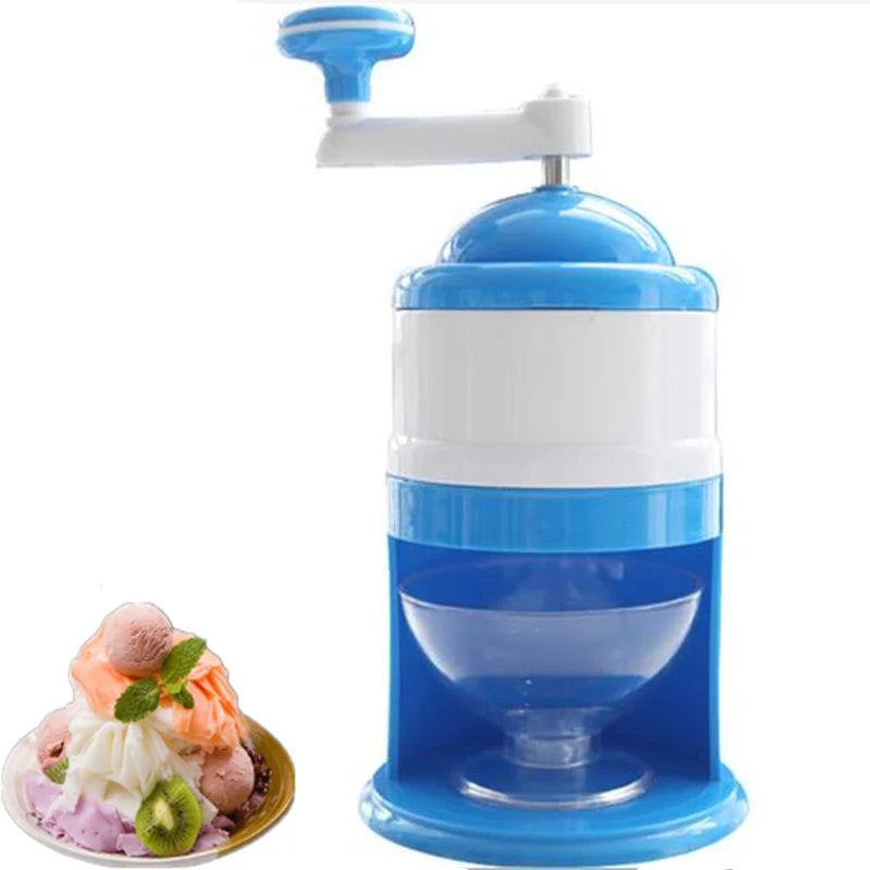 Portable Hand Crank Ice Crusher & Snow Cone Maker