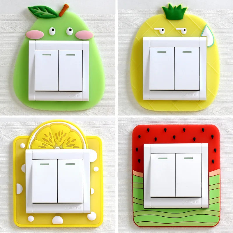 Cute Cartoon 3D Ice Cream Switch Sticker - Luminous Silicone Protective Cover