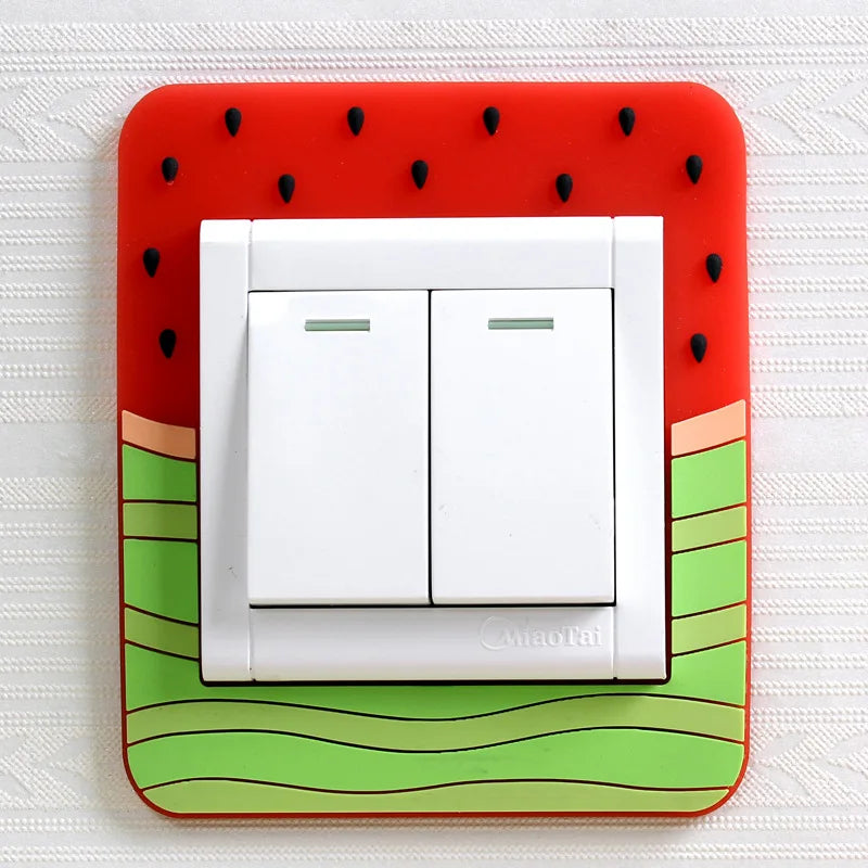 Cute Cartoon 3D Ice Cream Switch Sticker - Luminous Silicone Protective Cover