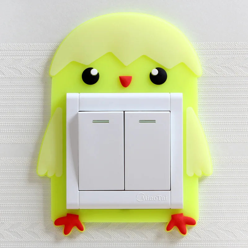 Cute Cartoon 3D Ice Cream Switch Sticker - Luminous Silicone Protective Cover