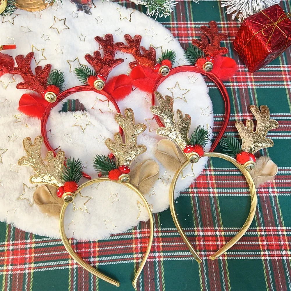 Sparkling Reindeer Antler Christmas Headbands