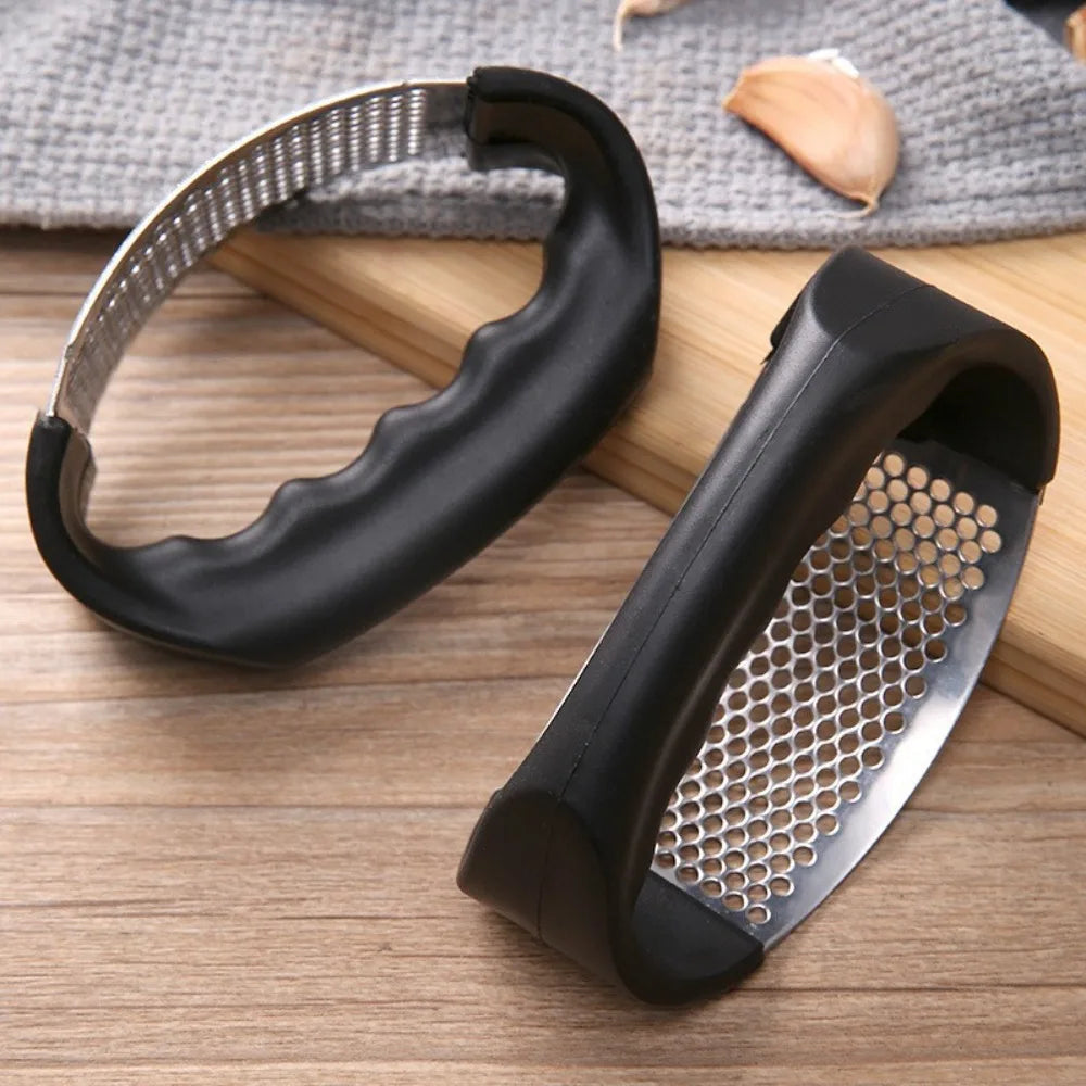 Ergonomic Stainless Steel Garlic Press