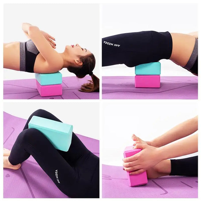 2PCS EVA Yoga Blocks – Foam Fitness Brick for Stretching, Yoga, and Body Shaping