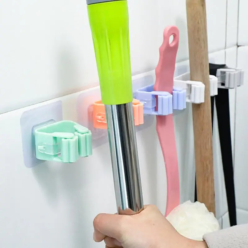 Self-Adhesive Mop and Broom Holder