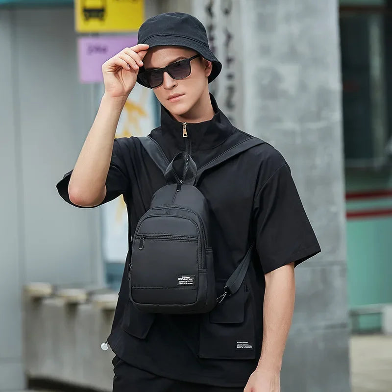 Casual Mini Men's Backpack Multifunction Lightweight Chest Bag Outdoor Backpacks Travel Small Backpack Men Chest Shoulder Bag