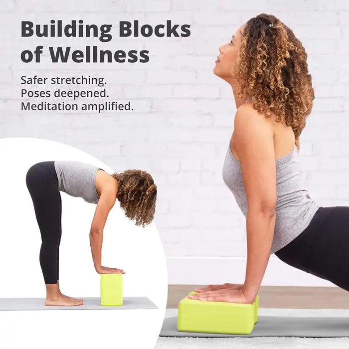 2PCS EVA Yoga Blocks – Foam Fitness Brick for Stretching, Yoga, and Body Shaping