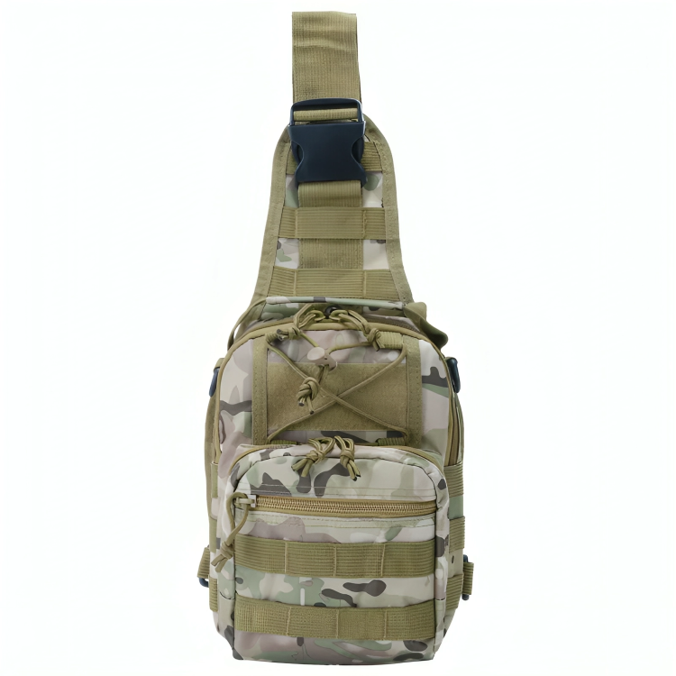 Men’s Tactical Multi-Use Chest Bag for Outdoor Adventures Black, 10.62 x 8.26 x 6.29 in