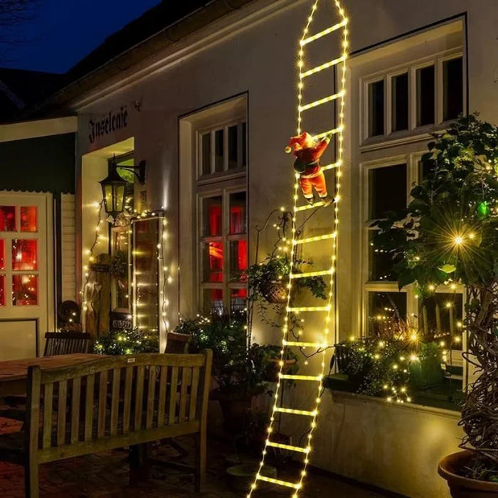 Climbing Santa LED Ladder Christmas Lights