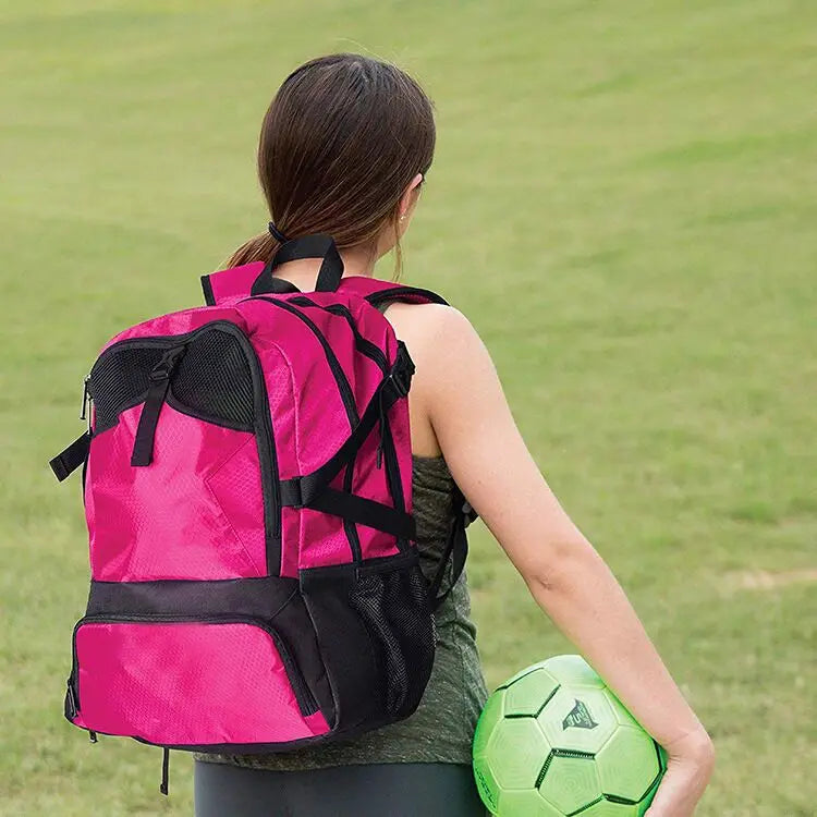 Large Sports Soccer Bag - Soccer Backpack & Bags for Basketball, Volleyball & Football with Separate Cleat and Shoes Compartment