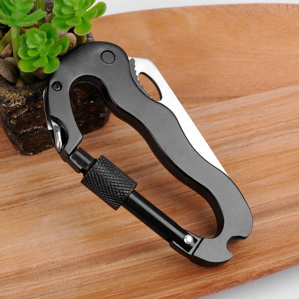 Multifunction Stainless Steel Mini Knife Keychain - Folding Pocket Tool