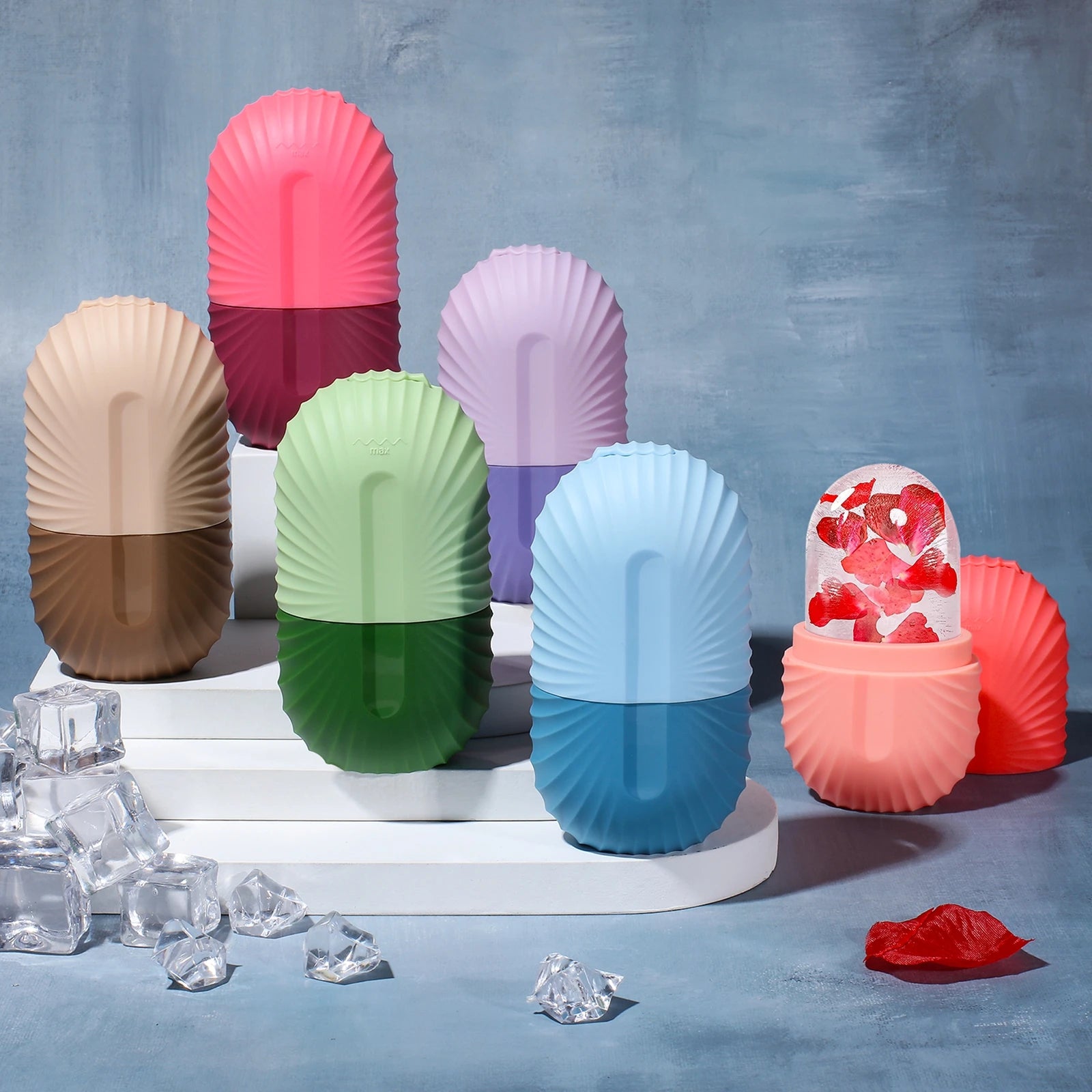 Silicone Ice Face Roller for Eye Puffiness & Pore Shrinking | Multifunctional Facial Massage Tool