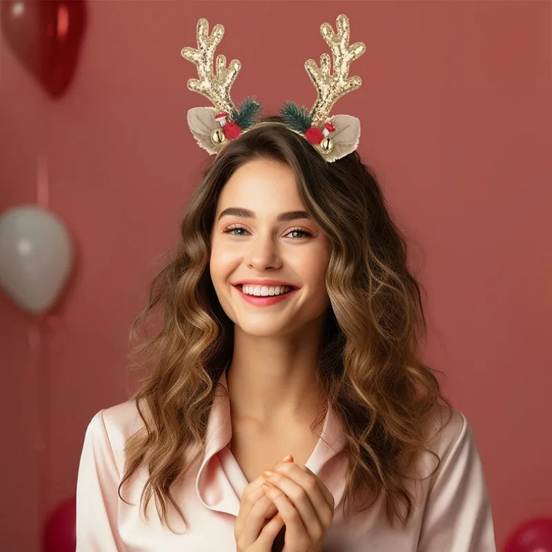 Sparkling Reindeer Antler Christmas Headbands