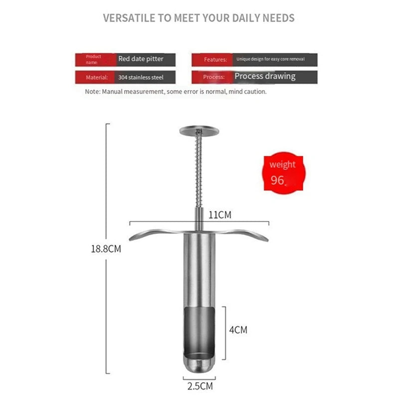 Small Stainless Steel Fruit Seed Remover for Hawthorn, Grapes, and Red Dates