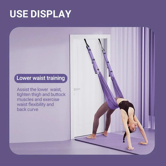 Aerial Yoga Hammock Strap – Stretching and Inversion Trainer for Flexibility and Strength