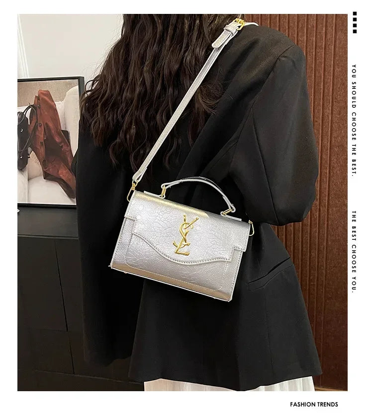 New Arrival 2025 Spring: Structured Textured Crossbody - Envelope Style, Detachable Chain, Women's Purse for Work & Events