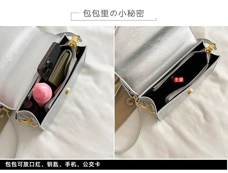 New Arrival 2025 Spring: Structured Textured Crossbody - Envelope Style, Detachable Chain, Women's Purse for Work & Events