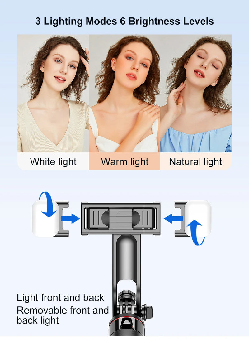 Selfie Stick Tripod with 360° Rotation & Bluetooth