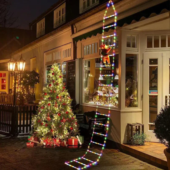 Climbing Santa LED Ladder Christmas Lights