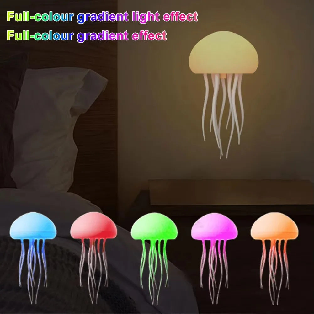 Creative Jellyfish Pendant Light – Voice-Controlled, USB Rechargeable Bedside Lamp