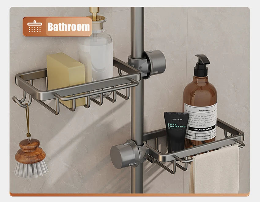 Rust-Proof Kitchen Faucet Drainer Rack & Soap Organizer