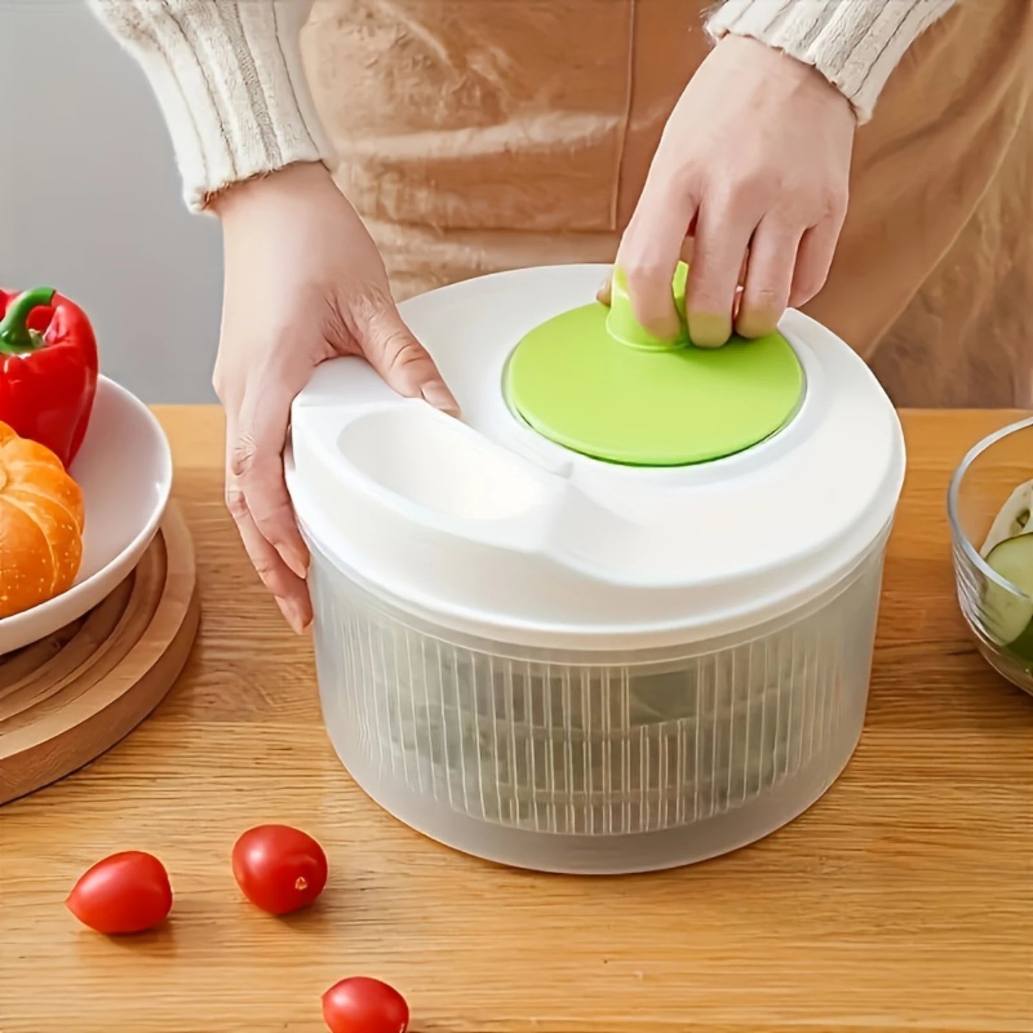 Vegetable & Salad Spinner with Colander Basket