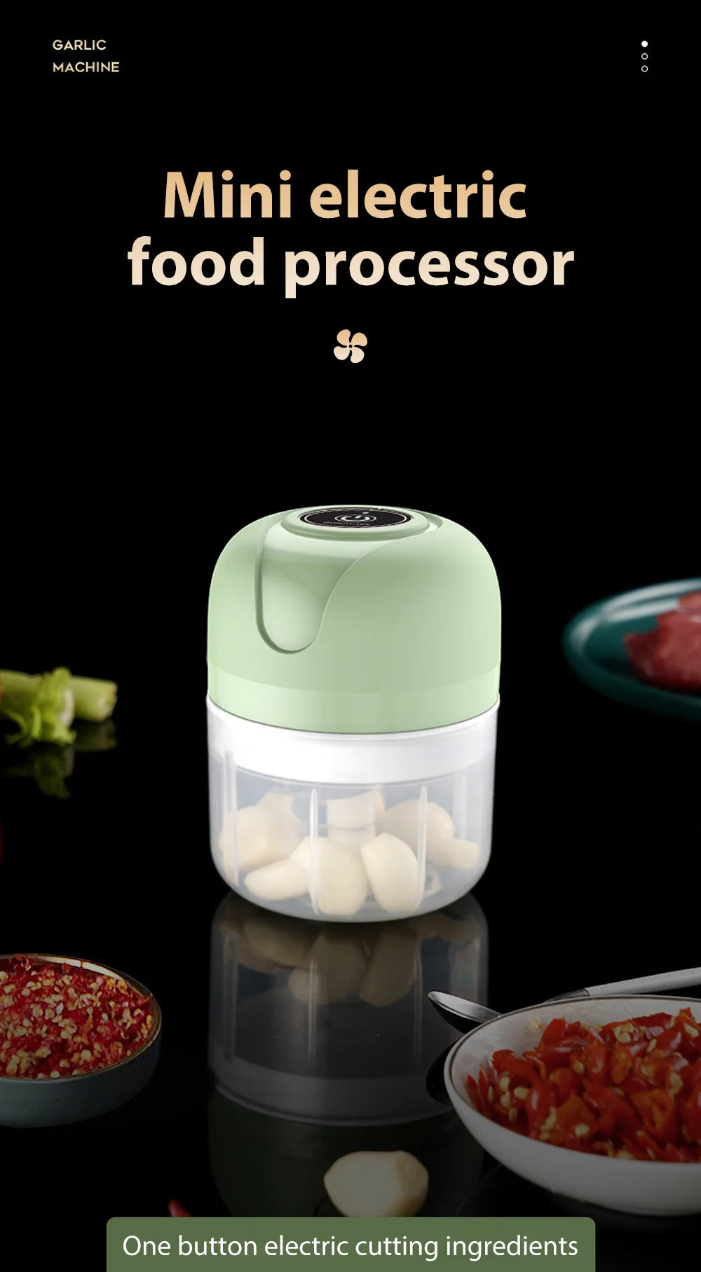 Mini Electric Food Processor - USB Charging Vegetable & Meat Chopper