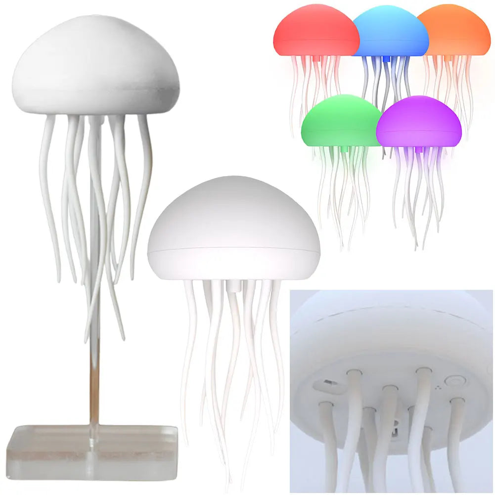 Creative Jellyfish Pendant Light – Voice-Controlled, USB Rechargeable Bedside Lamp