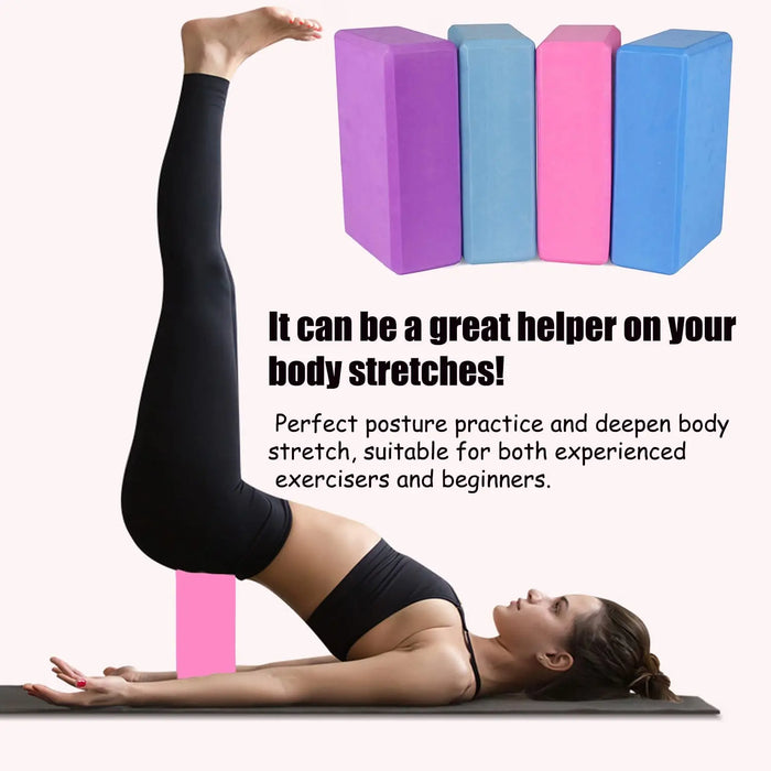 2PCS EVA Yoga Blocks – Foam Fitness Brick for Stretching, Yoga, and Body Shaping