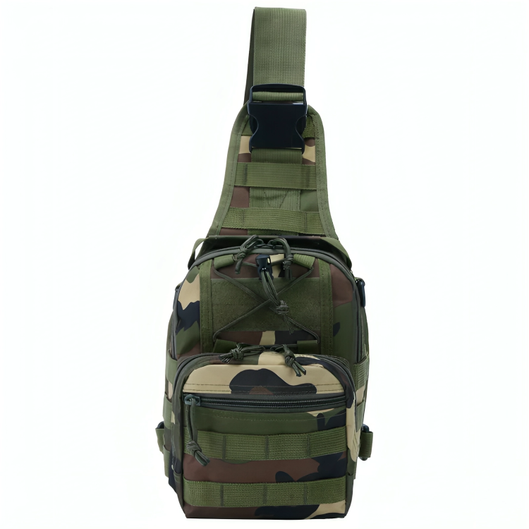 Men’s Tactical Multi-Use Chest Bag for Outdoor Adventures Black, 10.62 x 8.26 x 6.29 in