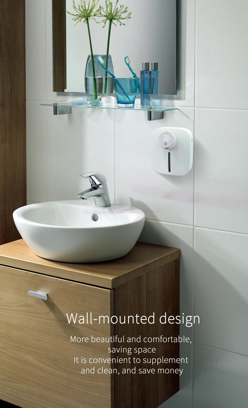 Multifunctional Wall Mounted Automatic Soap Dispenser with Digital Display