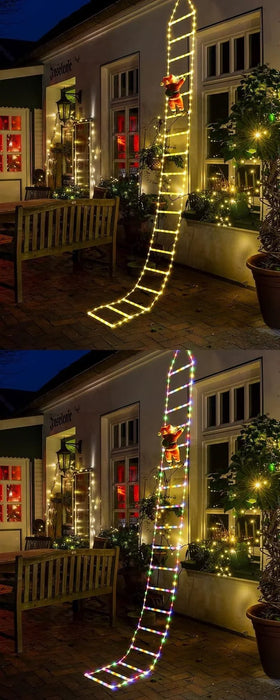 Climbing Santa LED Ladder Christmas Lights