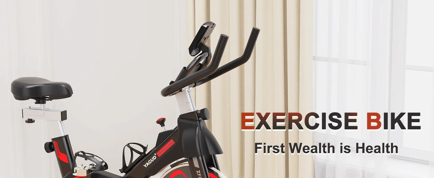 Indoor Exercise Bike with Comfortable Seat Cushion