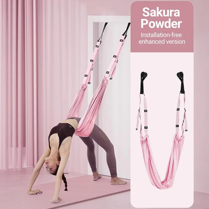 Aerial Yoga Hammock Strap – Stretching and Inversion Trainer for Flexibility and Strength