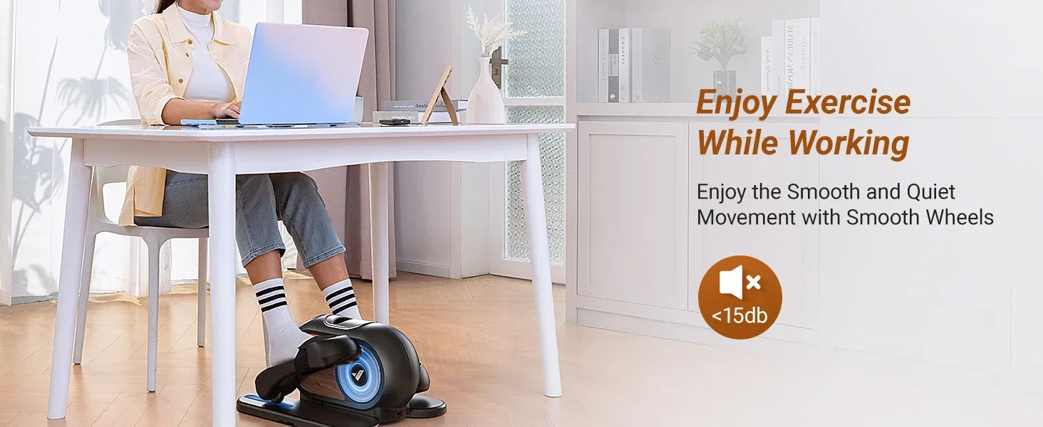 Under Desk Elliptical with Remote Control & Adjustable Speeds