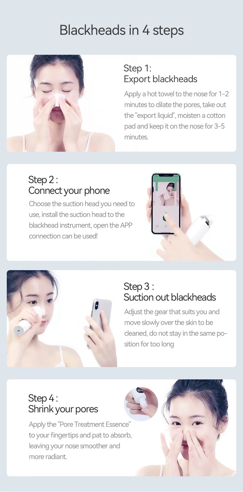 Vacuum Acne Cleaner Electric Blackhead Remover Black Head Removal Facial Deep Cleansing Pore Cleaner Machine Skin Care Tools