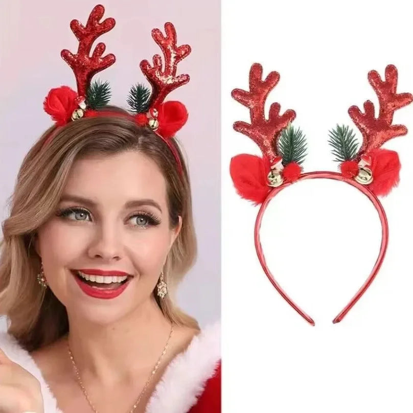 Sparkling Reindeer Antler Christmas Headbands