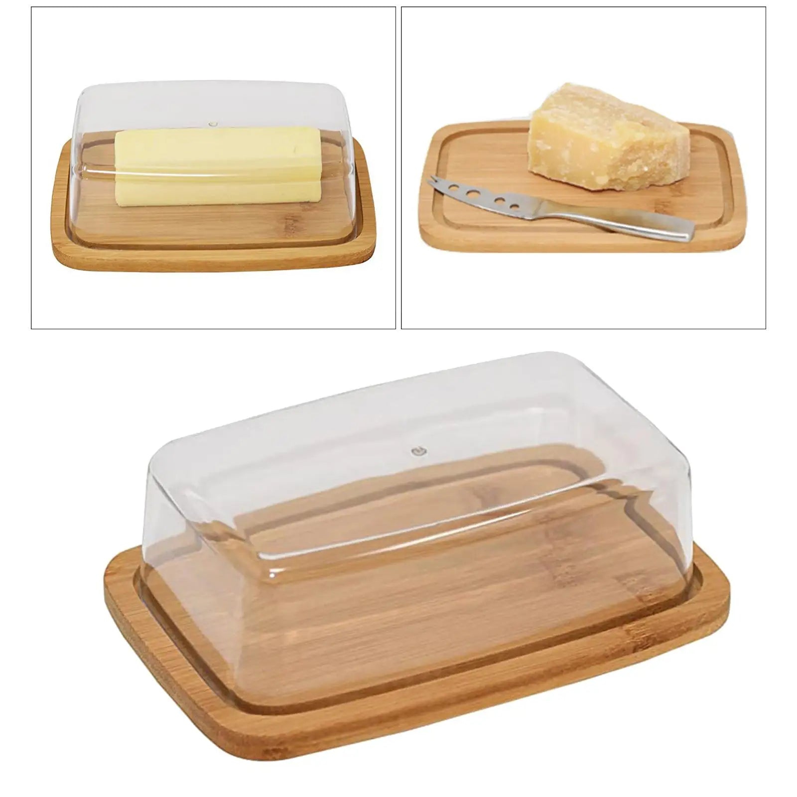 Bamboo Butter Dish with Acrylic Lid