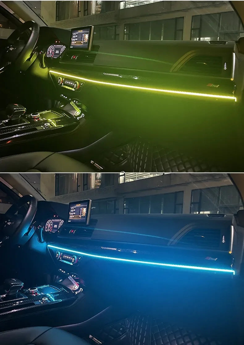 Colorful LED Car Interior Ambient Light - USB Powered with Remote Control