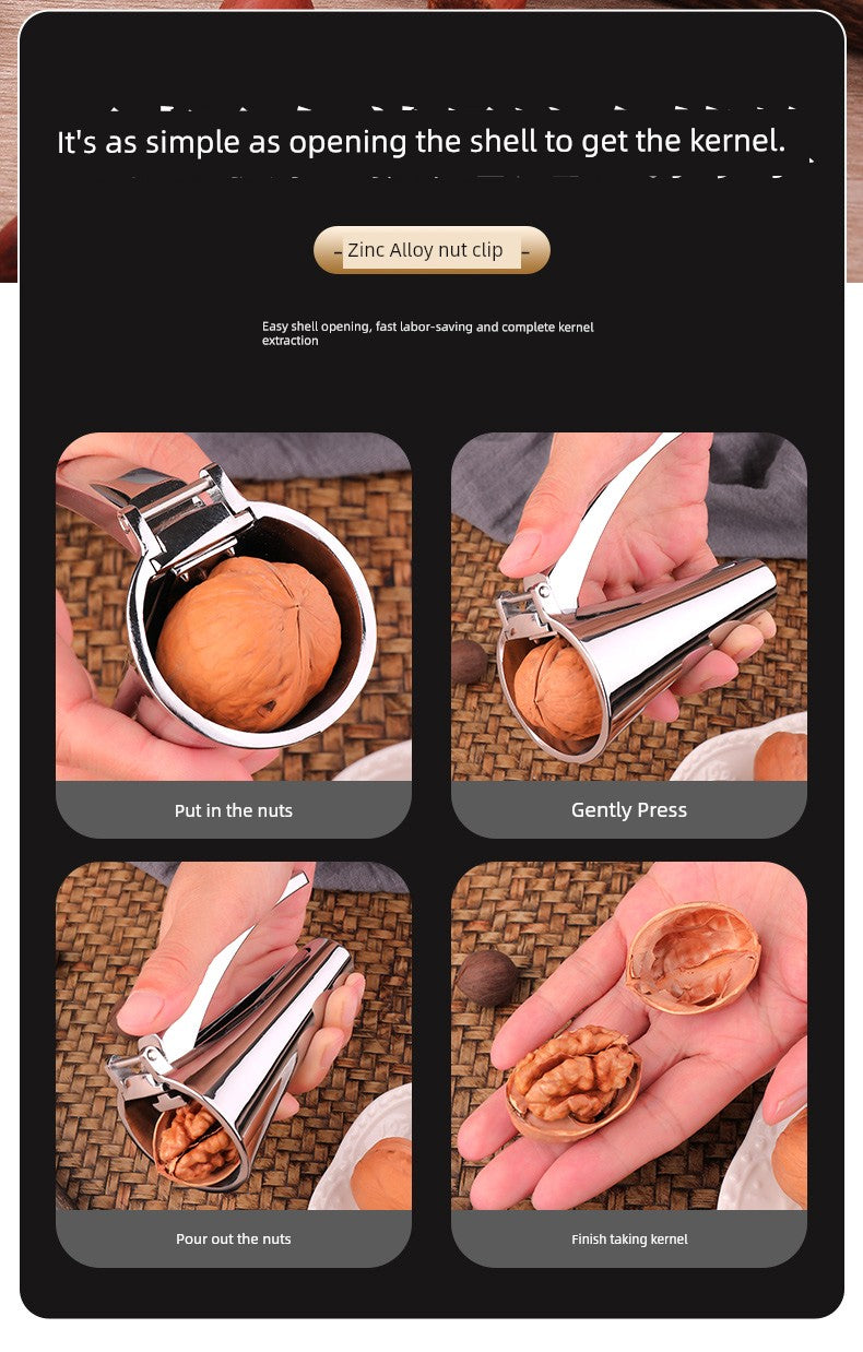 Zinc Alloy Clip Mouth Gag Peel Nuts Pecan